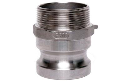 Type F Stainless Steel Camlock Coupling Male Adapter X Male Thread